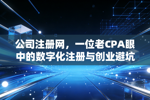 公司注册网，一位老CPA眼中的数字化注册与创业避坑指南