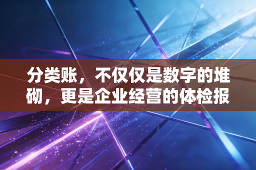 分类账，不仅仅是数字的堆砌，更是企业经营的体检报告