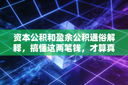 资本公积和盈余公积通俗解释，搞懂这两笔钱，才算真正看懂资产负债表