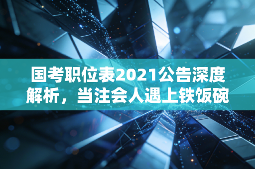 国考职位表2021公告深度解析,当注会人遇上铁饭碗,是逃离还是归宿?