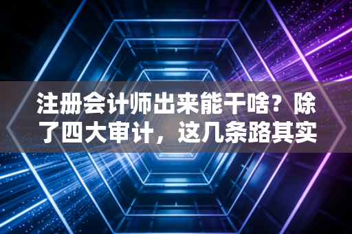 注册会计师出来能干啥？除了四大审计，这几条路其实更香