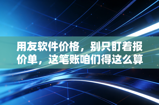 用友软件价格,别只盯着报价单,这笔账咱们得这么算