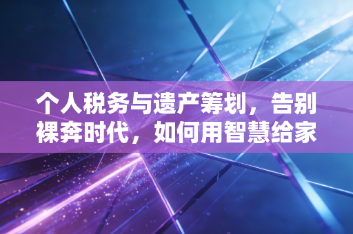 个人税务与遗产筹划，告别裸奔时代，如何用智慧给家人的爱穿上法律铠甲？