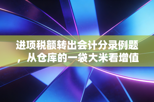 进项税额转出会计分录例题，从仓库的一袋大米看增值税的爱恨情仇