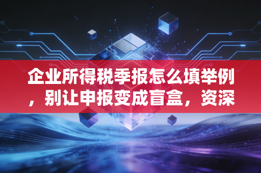 企业所得税季报怎么填举例，别让申报变成盲盒，资深注会带你避坑实操