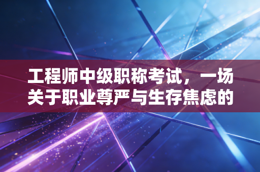 工程师中级职称考试，一场关于职业尊严与生存焦虑的成人礼