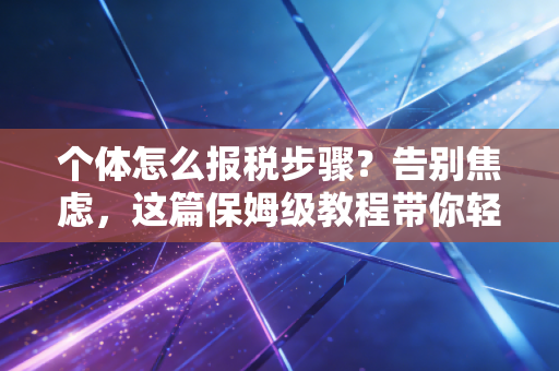 个体怎么报税步骤？告别焦虑，这篇保姆级教程带你轻松通关