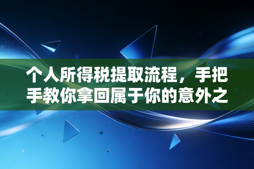 个人所得税提取流程，手把手教你拿回属于你的意外之财
