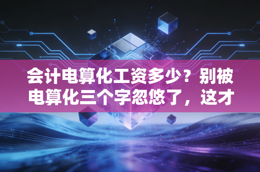 会计电算化工资多少？别被电算化三个字忽悠了，这才是会计人的真实身价