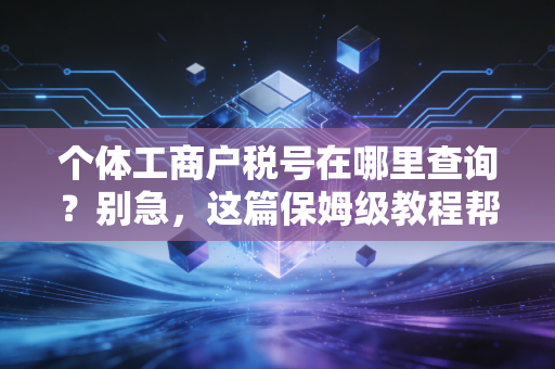 个体工商户税号在哪里查询？别急，这篇保姆级教程帮你轻松搞定