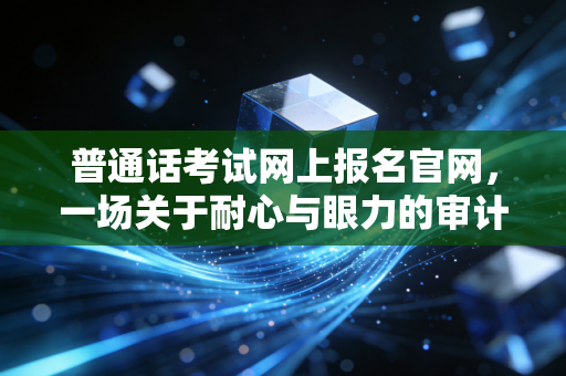 普通话考试网上报名官网,一场关于耐心与眼力的审计大作战