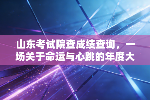 山东考试院查成绩查询，一场关于命运与心跳的年度大戏