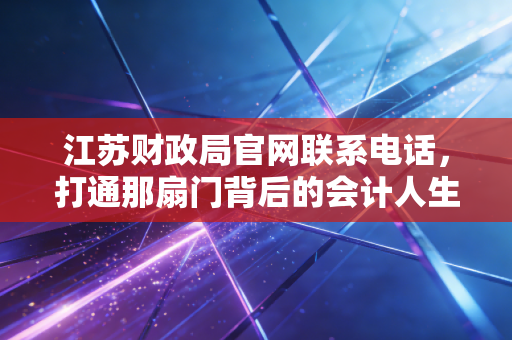 江苏财政局官网联系电话，打通那扇门背后的会计人生百态