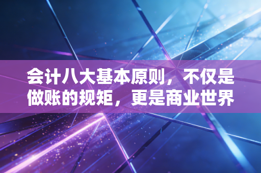 会计八大基本原则，不仅是做账的规矩，更是商业世界的底层逻辑