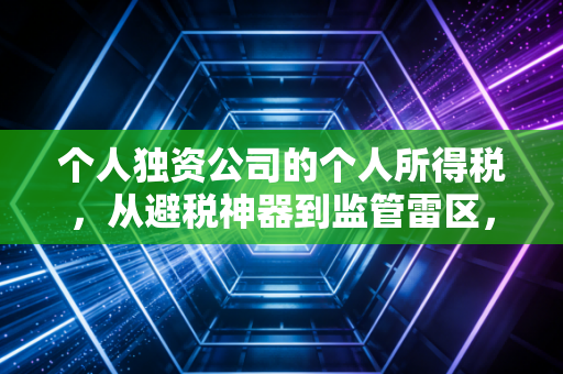 个人独资公司的个人所得税，从避税神器到监管雷区，老会计掏心窝子的大实话