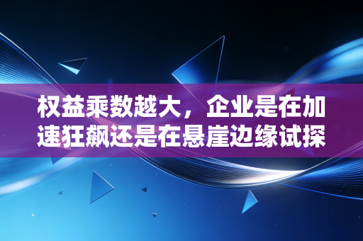 权益乘数越大，企业是在加速狂飙还是在悬崖边缘试探？