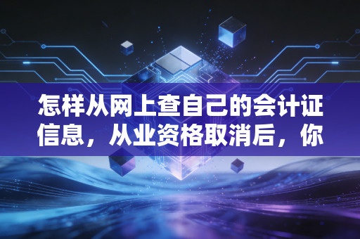怎样从网上查自己的会计证信息，从业资格取消后，你该如何证明自己是会计？
