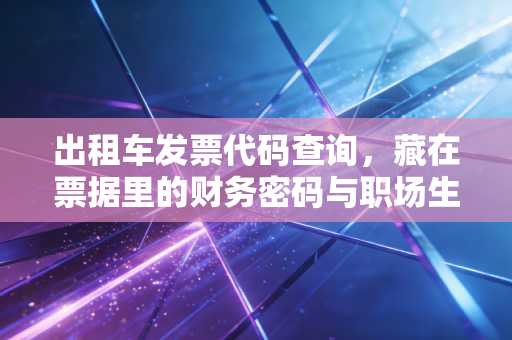 出租车发票代码查询,藏在票据里的财务密码与职场生存法则