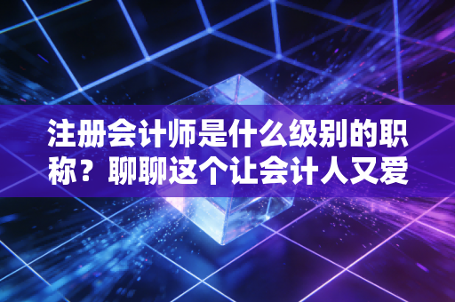 注册会计师是什么级别的职称？聊聊这个让会计人又爱又恨的金字招牌