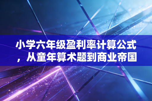小学六年级盈利率计算公式,从童年算术题到商业帝国的真实逻辑