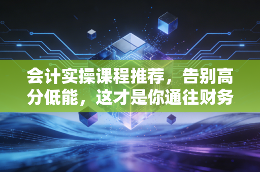 会计实操课程推荐，告别高分低能，这才是你通往财务高薪的真正敲门砖