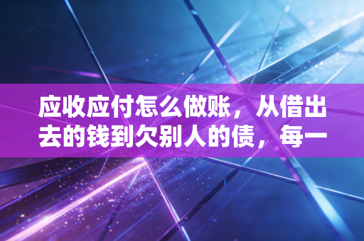 应收应付怎么做账，从借出去的钱到欠别人的债，每一笔都是企业的生命线