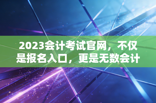 2023会计考试官网，不仅是报名入口，更是无数会计人的悲欢离合