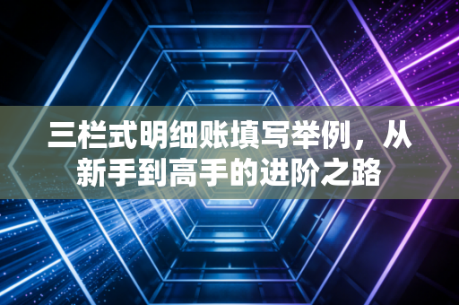 三栏式明细账填写举例，从新手到高手的进阶之路
