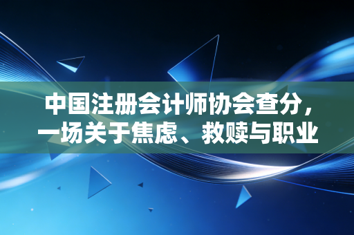 中国注册会计师协会查分，一场关于焦虑、救赎与职业命运的年度大戏
