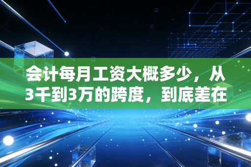会计每月工资大概多少，从3千到3万的跨度，到底差在哪？