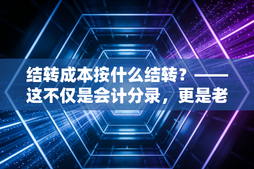 结转成本按什么结转？——这不仅是会计分录，更是老板的生死线