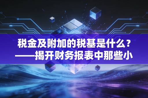 税金及附加的税基是什么？——揭开财务报表中那些小钱背后的大学问