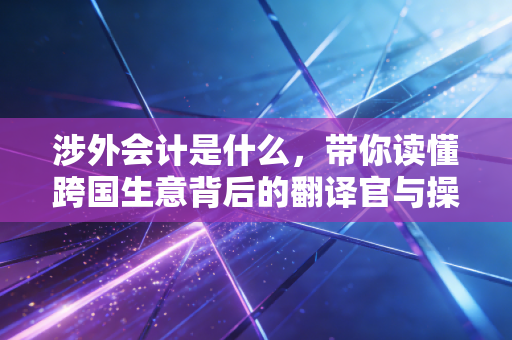 涉外会计是什么，带你读懂跨国生意背后的翻译官与操盘手