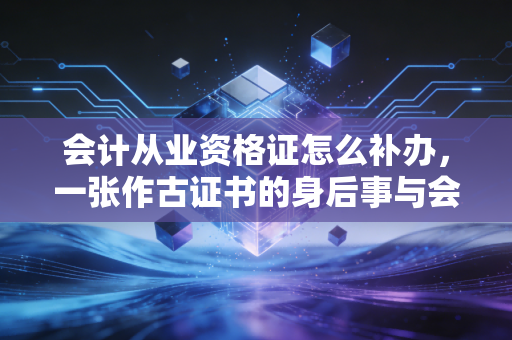会计从业资格证怎么补办，一张作古证书的身后事与会计人的新出路