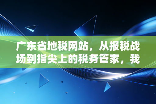 广东省地税网站，从报税战场到指尖上的税务管家，我的二十年从业观察