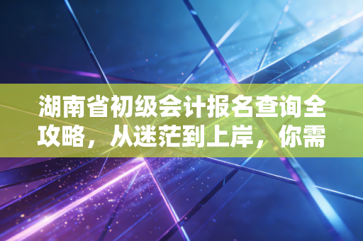 湖南省初级会计报名查询全攻略，从迷茫到上岸，你需要知道的那些事儿