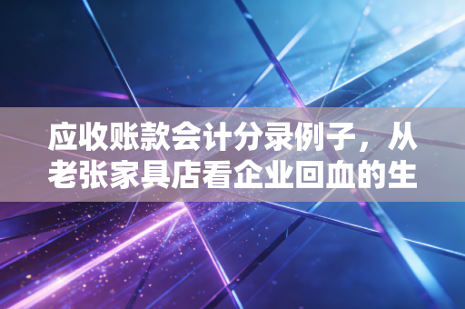 应收账款会计分录例子,从老张家具店看企业回血的生死线