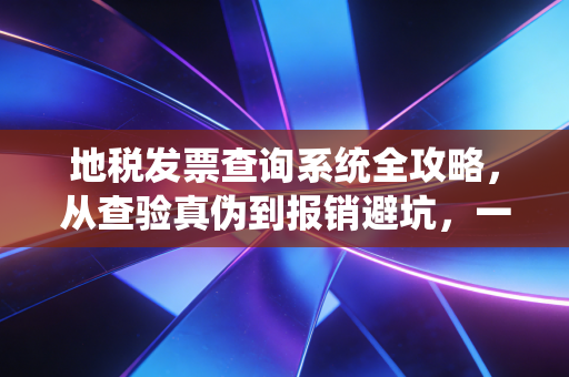 地税发票查询系统全攻略，从查验真伪到报销避坑，一位老会计的肺腑之言