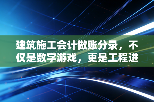 建筑施工会计做账分录，不仅是数字游戏，更是工程进度的翻译官