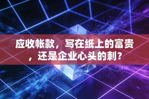 应收帐款，写在纸上的富贵，还是企业心头的刺？