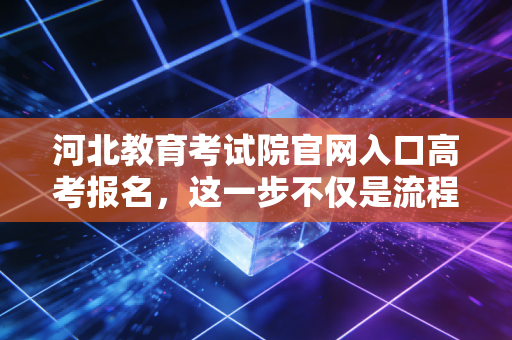 河北教育考试院官网入口高考报名,这一步不仅是流程,更是对未来的第一次合规审计