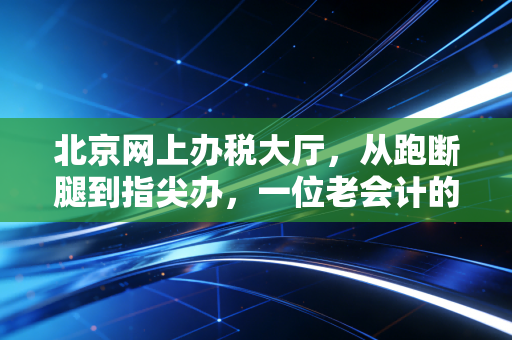 北京网上办税大厅，从跑断腿到指尖办，一位老会计的数字化转型实录