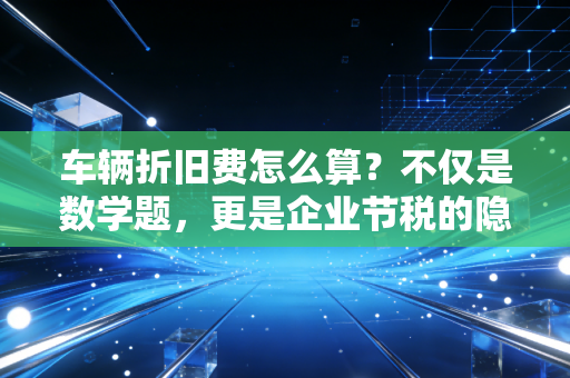 车辆折旧费怎么算？不仅是数学题，更是企业节税的隐形战场