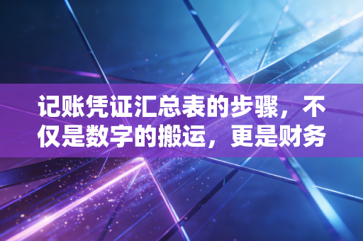 记账凭证汇总表的步骤,不仅是数字的搬运,更是财务逻辑的炼金术