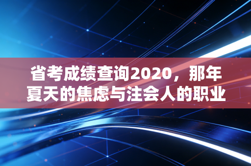 省考成绩查询2020，那年夏天的焦虑与注会人的职业十字路口
