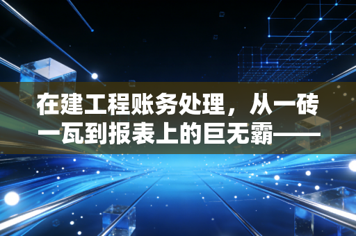 在建工程账务处理，从一砖一瓦到报表上的巨无霸——注会视角下的实务避坑指南