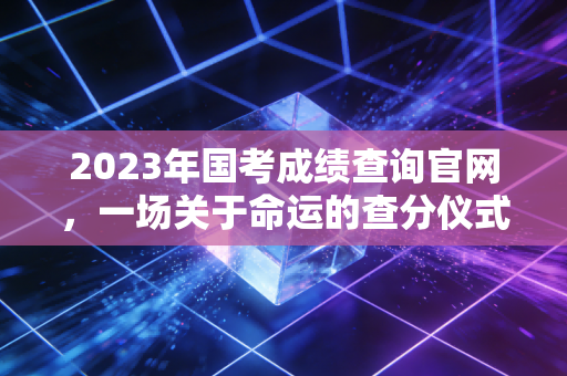 2023年国考成绩查询官网，一场关于命运的查分仪式与职业选择的冷思考