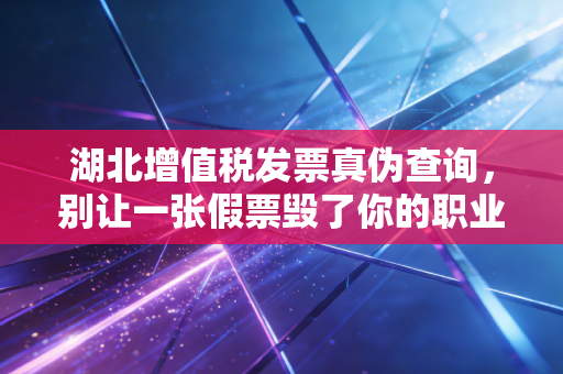 湖北增值税发票真伪查询，别让一张假票毁了你的职业生涯——会计人必读的避坑指南