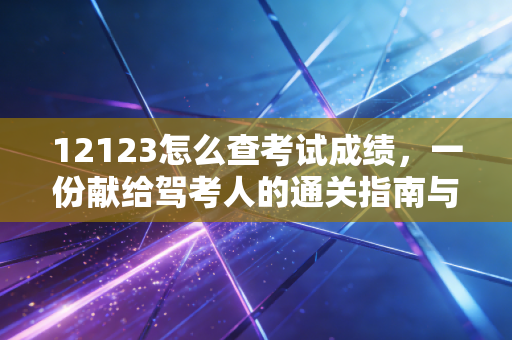 12123怎么查考试成绩,一份献给驾考人的通关指南与心理按摩