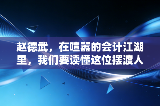 赵德武,在喧嚣的会计江湖里,我们要读懂这位摆渡人的坚持与远见